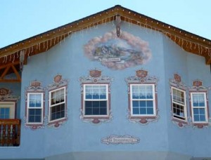 The front windows of the Dream House Suites